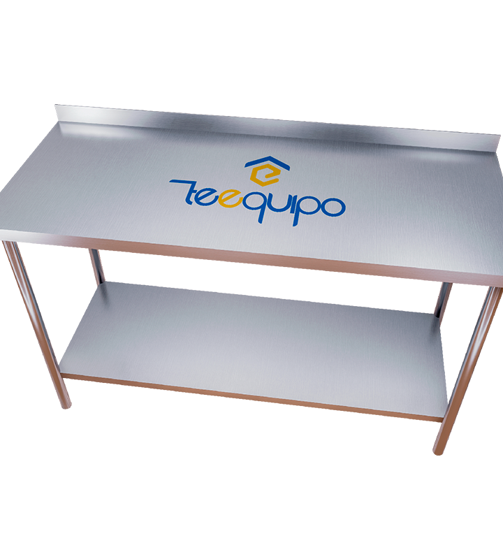 Mesa con Salpicadero y Entrepaño 100 cm