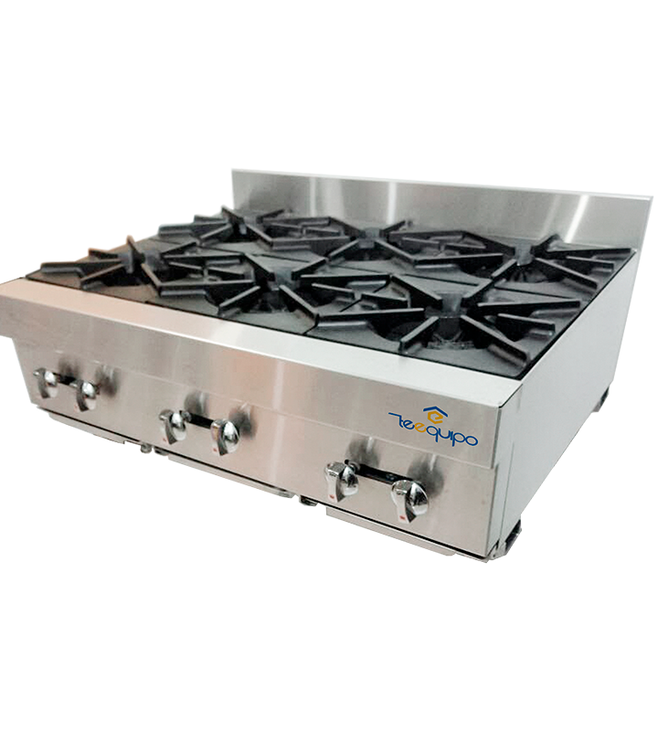 Estufa a Gas de 6 Puestos (sobreponer)